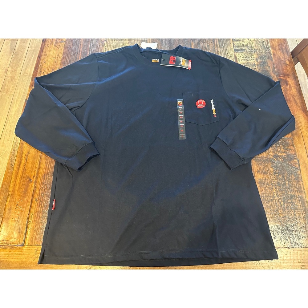Timberland PRO FR Mens 3XL Navy Blue Long Sleeve Pocket T-Shirt NFPA 2112 70E